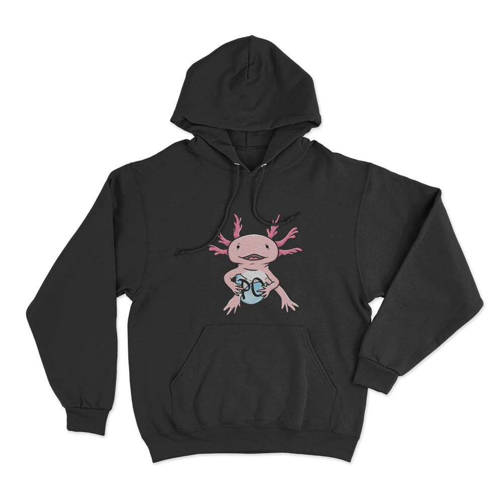 Axolotl Unisex Hoodie Black Axolotl Unisex Hoodie Black