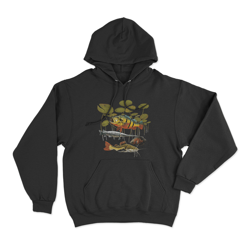 Predatory Fish Unisex Hoodie Black Predatory Fish Unisex Hoodie Black