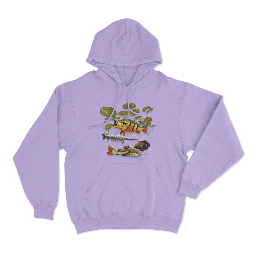 Predatory Fish Unisex Hoodie Purple Predatory Fish Unisex Hoodie Purple