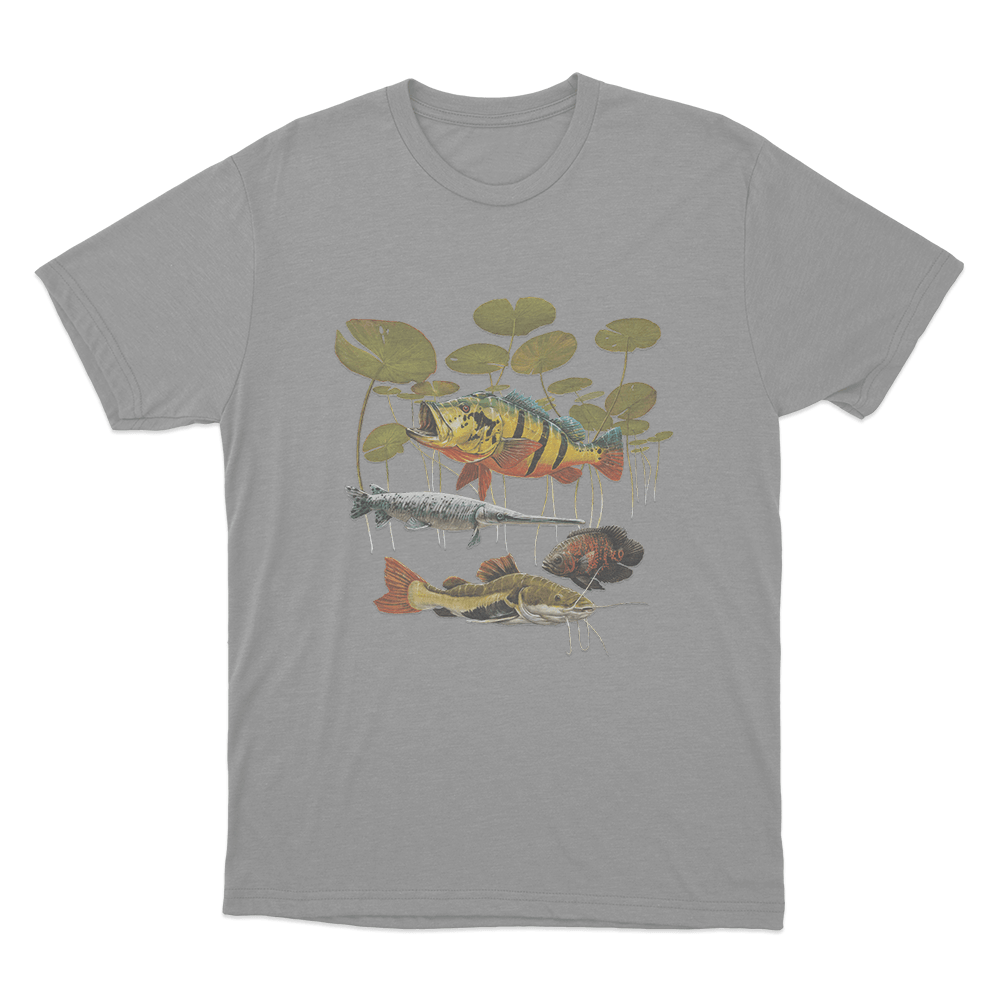 Predatory Fish Unisex T Shirt Grey Predatory Fish Unisex T Shirt Grey