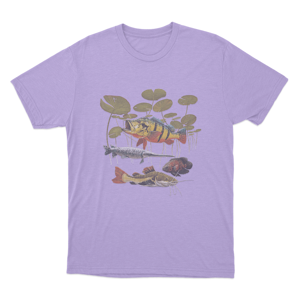 Predatory Fish Unisex T Shirt Purple Predatory Fish Unisex T Shirt Purple
