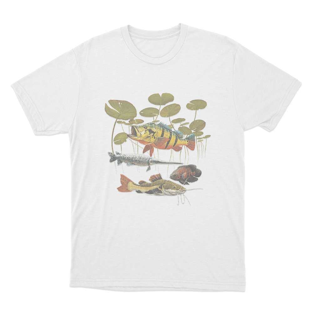 Predatory Fish Unisex T Shirt White Predatory Fish Unisex T Shirt White