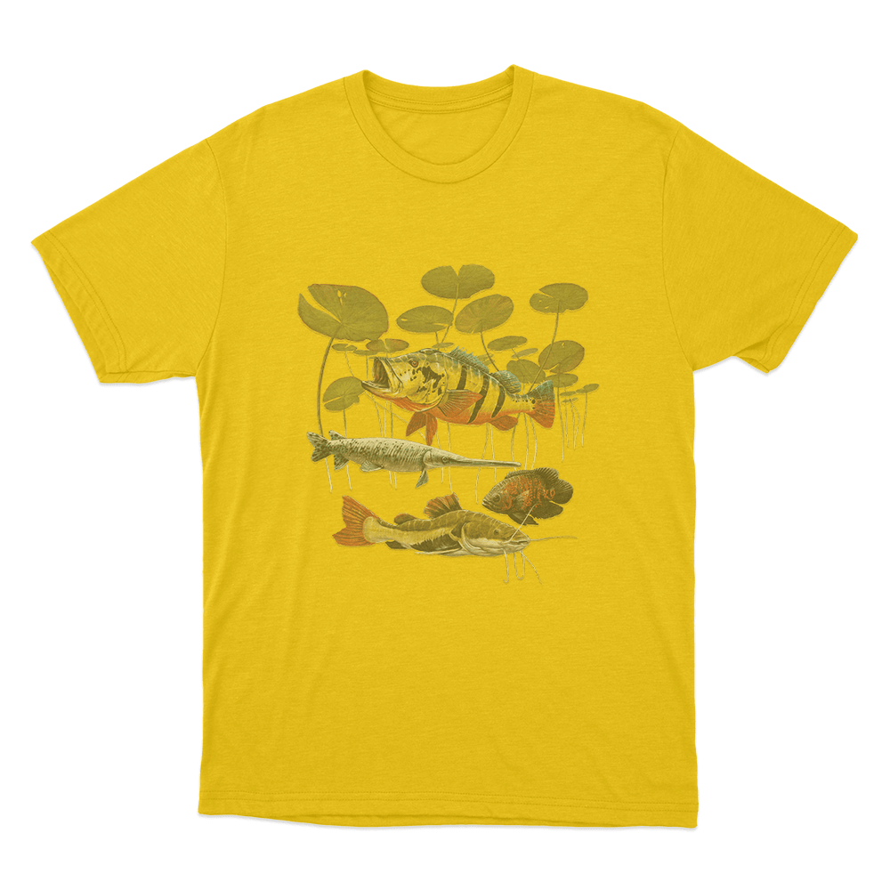 Predatory Fish Unisex T Shirt Yellow Predatory Fish Unisex T Shirt Yellow