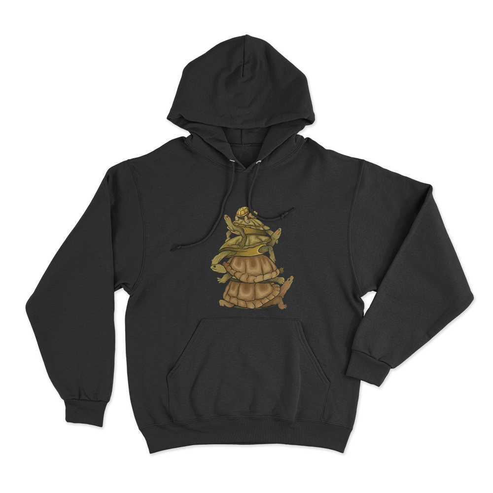 Turtle Stack Unisex Hoodie Black Turtle Stack Unisex Hoodie Black