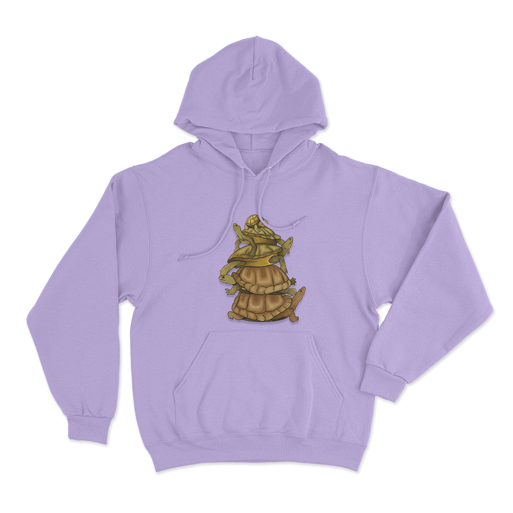 Turtle Stack Unisex Hoodie Purple Turtle Stack Unisex Hoodie Purple